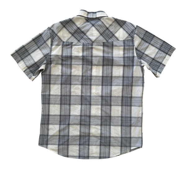 Coastal Clothing XL‎ Blue Plaid Short Sleeve Pearl Snaps Men's Western Shirt - Picture 2 of 10